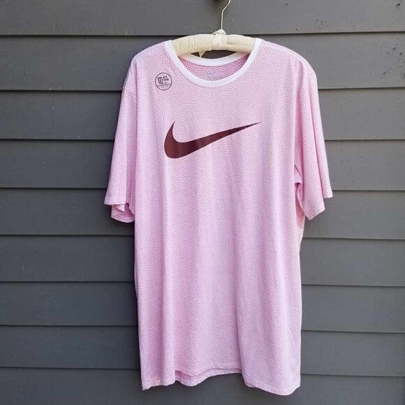 NWT Nike Pink White Dot Sleep Shirt OS - Picture 7 of 9